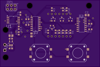 Image: The front panel of the custom PCB.